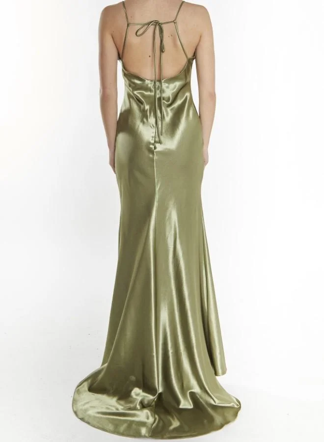 ترو ديكادينس Pippa Cowl Neck Front Split Slip Dress